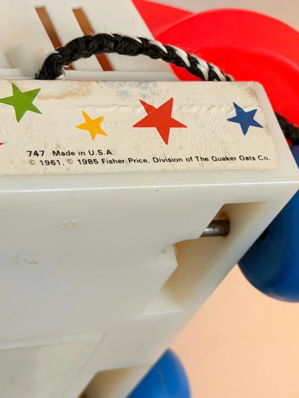 Fisher Price Vintage Chatter Telephone 1985 Pull Toy Retro